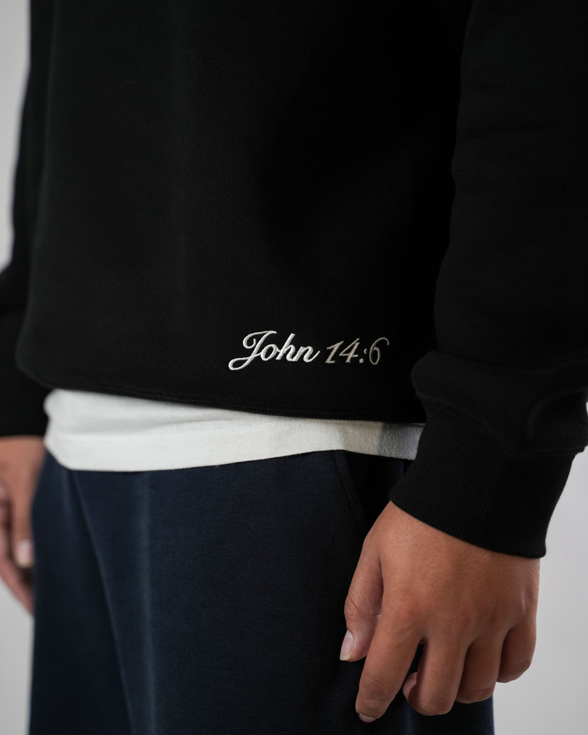jesus crewneck detail